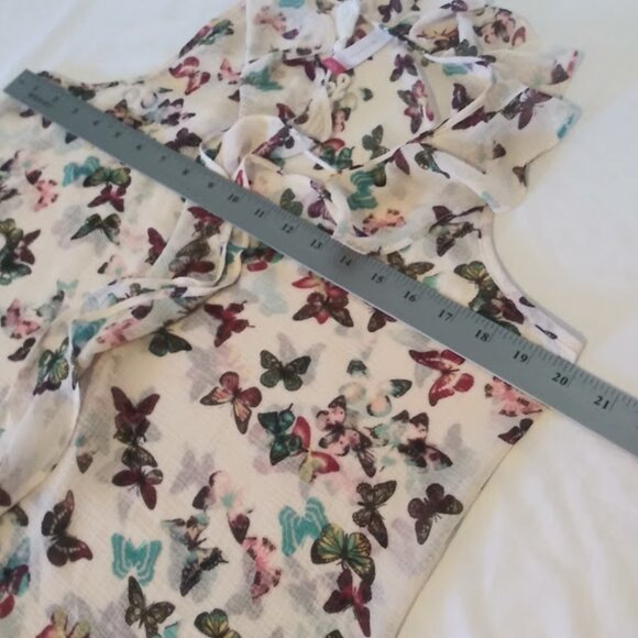 No Boundaries women's size L (11-13) multicolored butterfly print woven tank top - Picture 7 of 16